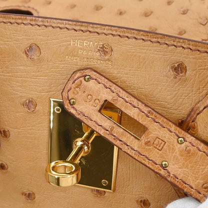 Hermes * Chestnut Ostrich Birkin 30 Handbag