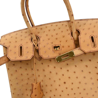 Hermes * Chestnut Ostrich Birkin 30 Handbag