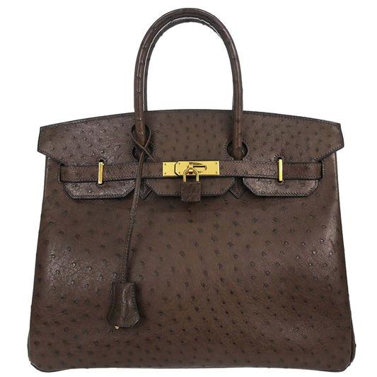 Hermes * Havane Ostrich Birkin 35 Handbag