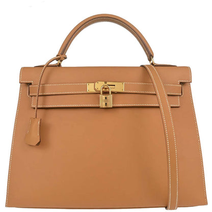 Hermes Natural Chamonix Kelly 32 Sellier 2way Shoulder Handbag