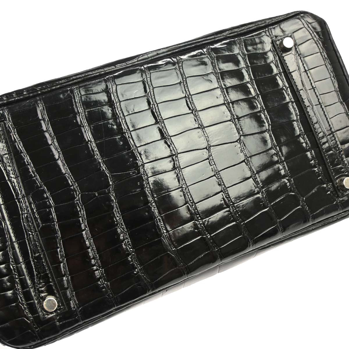 Hermes * Black Porosus Birkin 35 Handbag