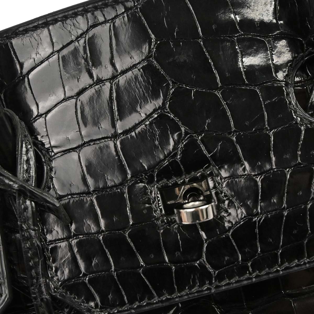 Hermes * Black Porosus Birkin 35 Handbag