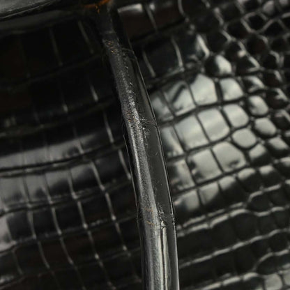 Hermes * Black Porosus Birkin 35 Handbag
