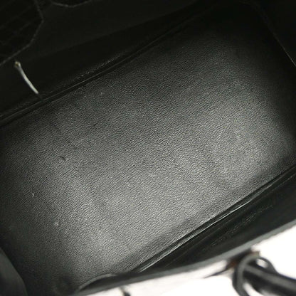 Hermes * Black Porosus Birkin 35 Handbag