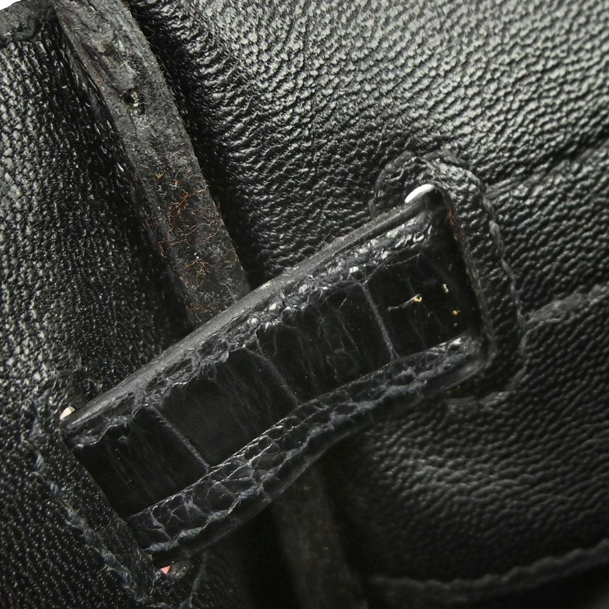 Hermes * Black Porosus Birkin 35 Handbag