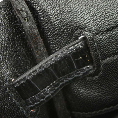 Hermes * Black Porosus Birkin 35 Handbag