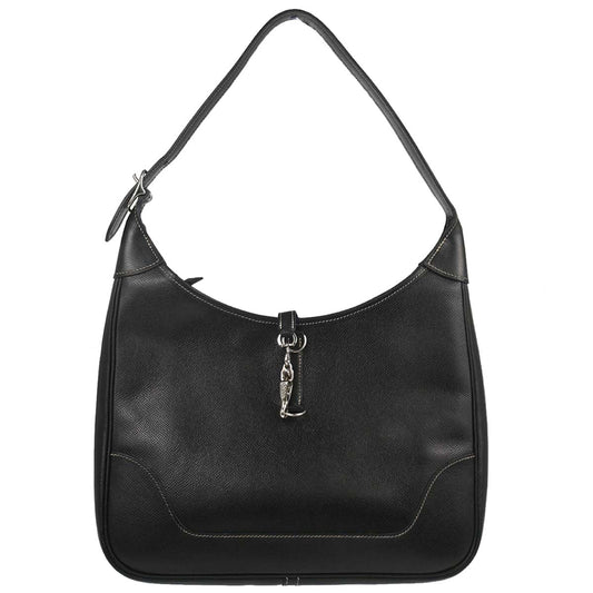 Hermes Black Lisse Trim 31 Shoulder Bag