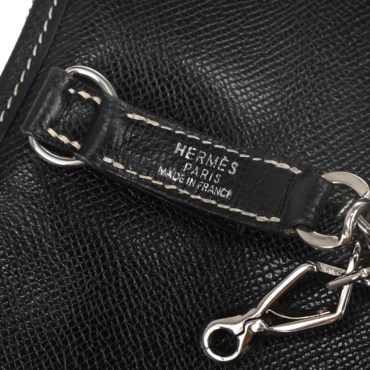 Hermes Black Lisse Trim 31 Shoulder Bag