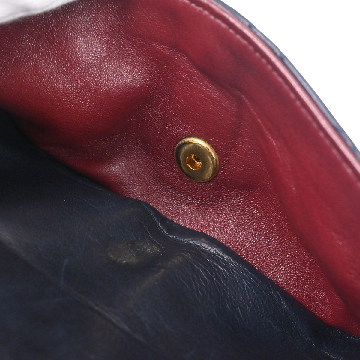 Chanel Navy Lambskin Small Classic Double Flap Shoulder Bag