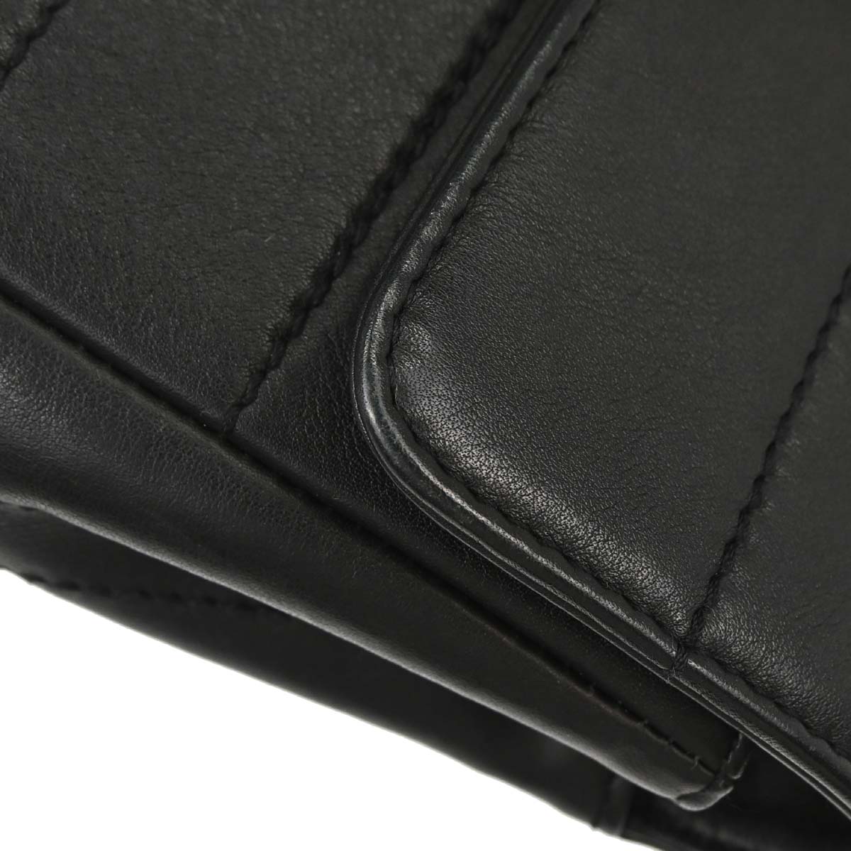 Chanel 2002-2003 Black Lambskin Choco Bar Single Flap Shoulder Bag