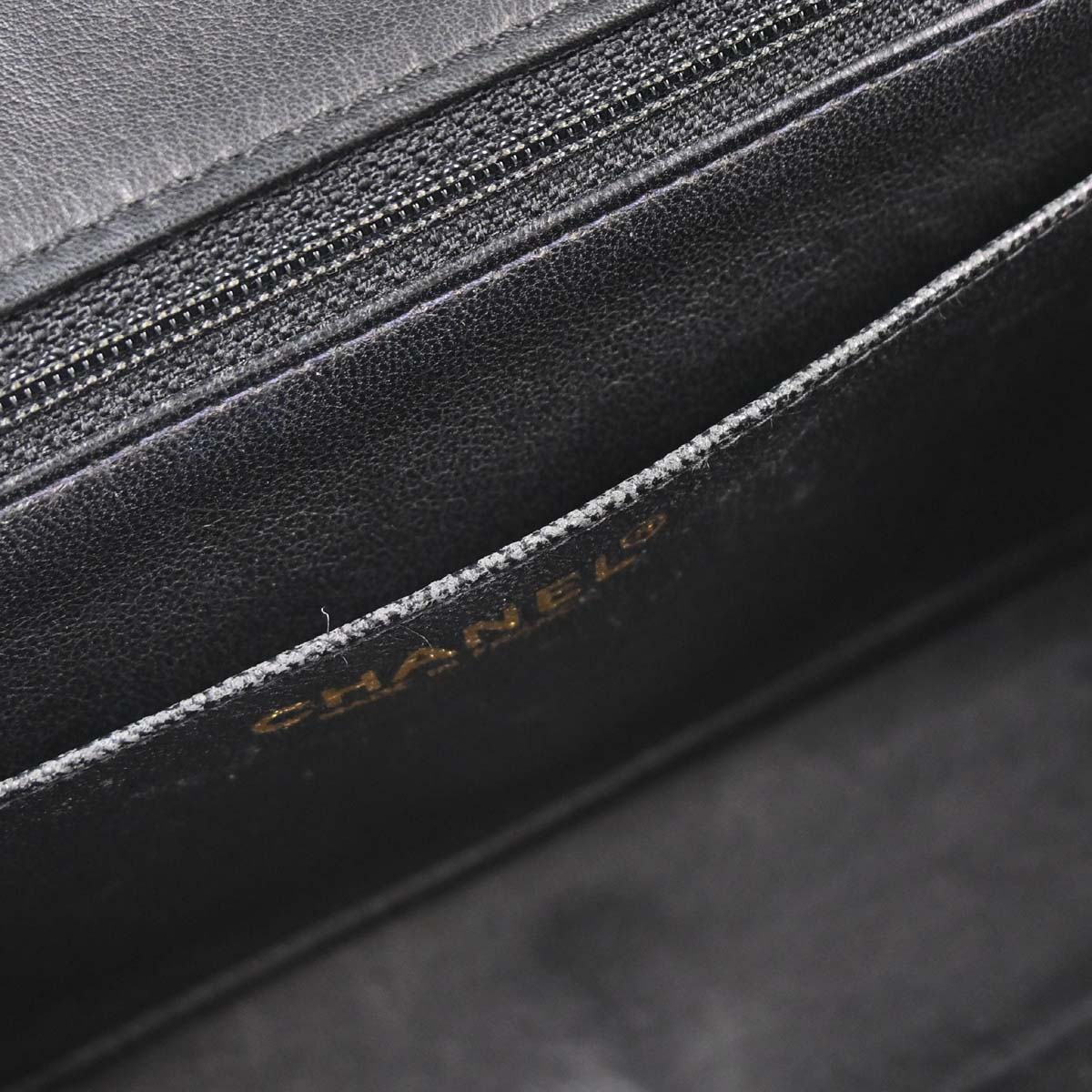 Chanel 2002-2003 Black Lambskin Choco Bar Single Flap Shoulder Bag