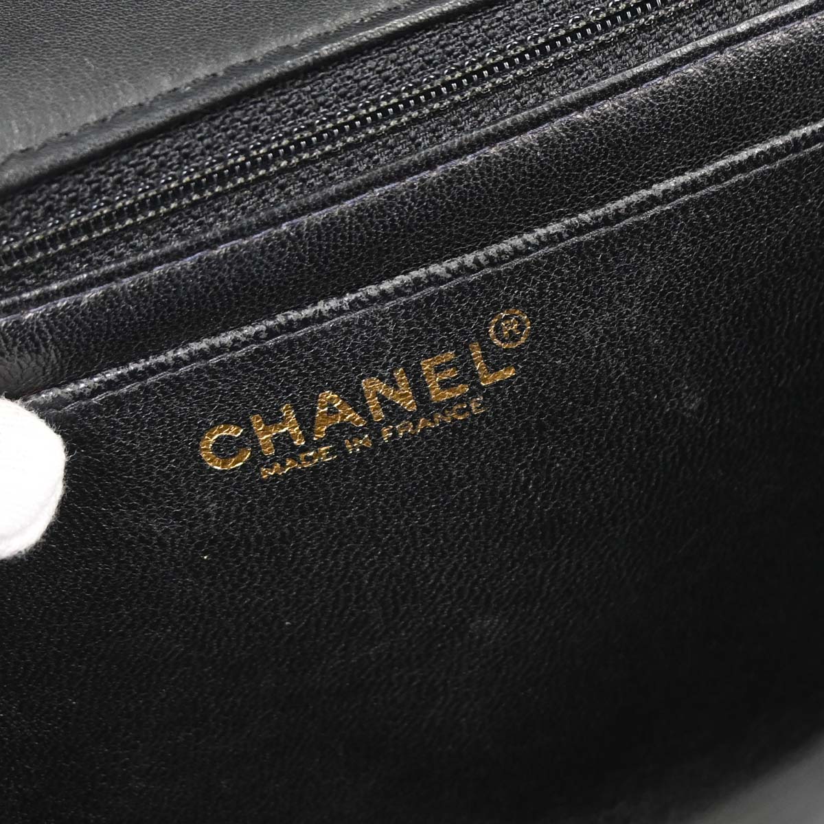 Chanel 2002-2003 Black Lambskin Choco Bar Single Flap Shoulder Bag