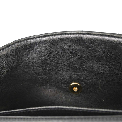 Chanel 2002-2003 Black Lambskin Choco Bar Single Flap Shoulder Bag