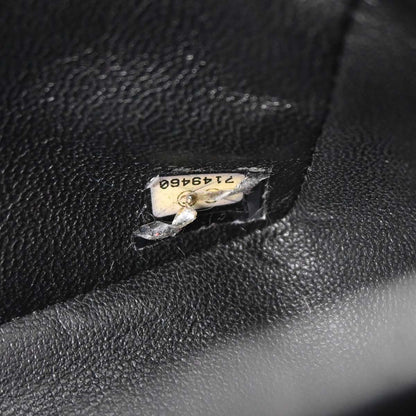 Chanel 2002-2003 Black Lambskin Choco Bar Single Flap Shoulder Bag