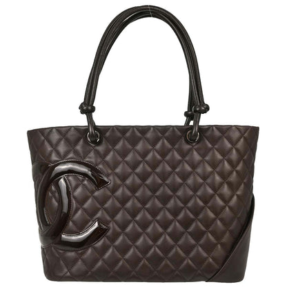 Chanel 2005-2006 Brown Calfskin Cambon Ligne Tote Handbag