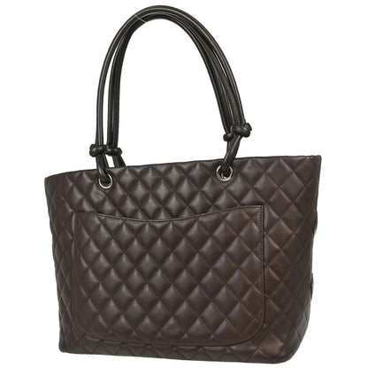 Chanel 2005-2006 Brown Calfskin Cambon Ligne Tote Handbag