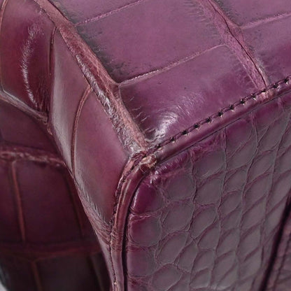 Chanel * Purple Crocodile Classic Single Flap Shoulder Bag
