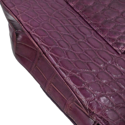 Chanel * Purple Crocodile Classic Single Flap Shoulder Bag