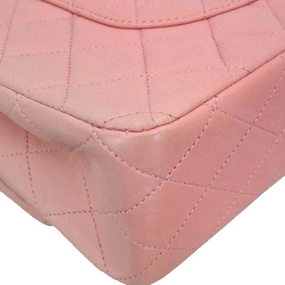 Chanel Pink Lambskin Medium Classic Double Flap Shoulder Bag
