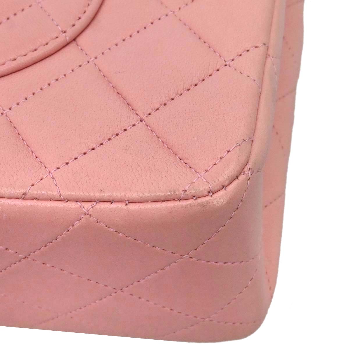 Chanel Pink Lambskin Medium Classic Double Flap Shoulder Bag