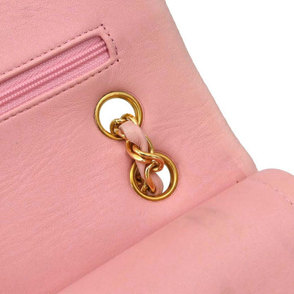 Chanel Pink Lambskin Medium Classic Double Flap Shoulder Bag