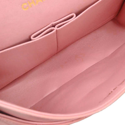 Chanel Pink Lambskin Medium Classic Double Flap Shoulder Bag