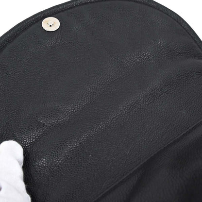 Chanel Black Caviar Skin Half Moon Flap Shoulder Bag