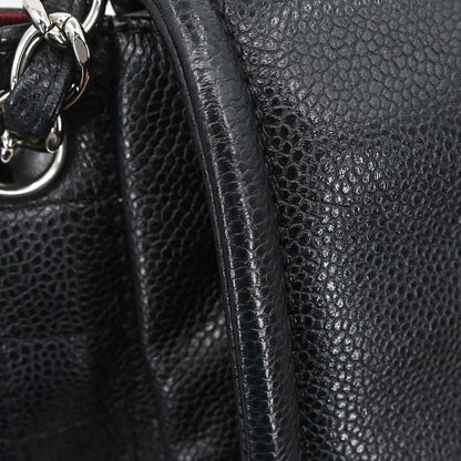 Chanel Black Caviar Skin Half Moon Flap Shoulder Bag