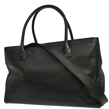 Chanel Black Calfskin Executive Cerf 2way Shoulder Tote Bag