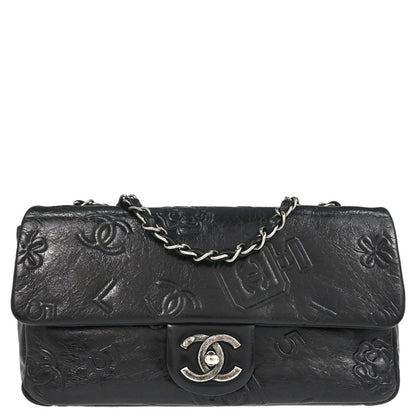Chanel Black Calfskin Precious Symbols Shoulder Bag
