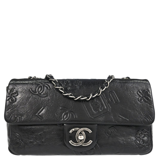 Chanel Black Calfskin Precious Symbols Shoulder Bag