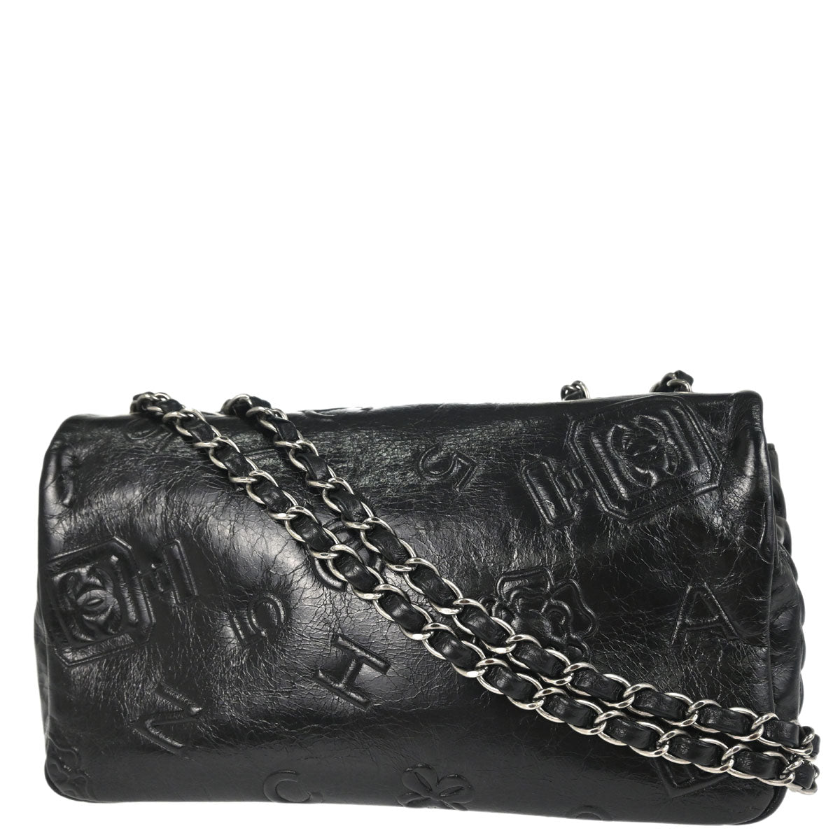 Chanel Black Calfskin Precious Symbols Shoulder Bag