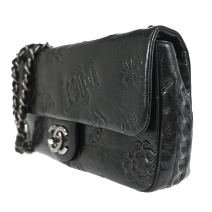 Chanel Black Calfskin Precious Symbols Shoulder Bag