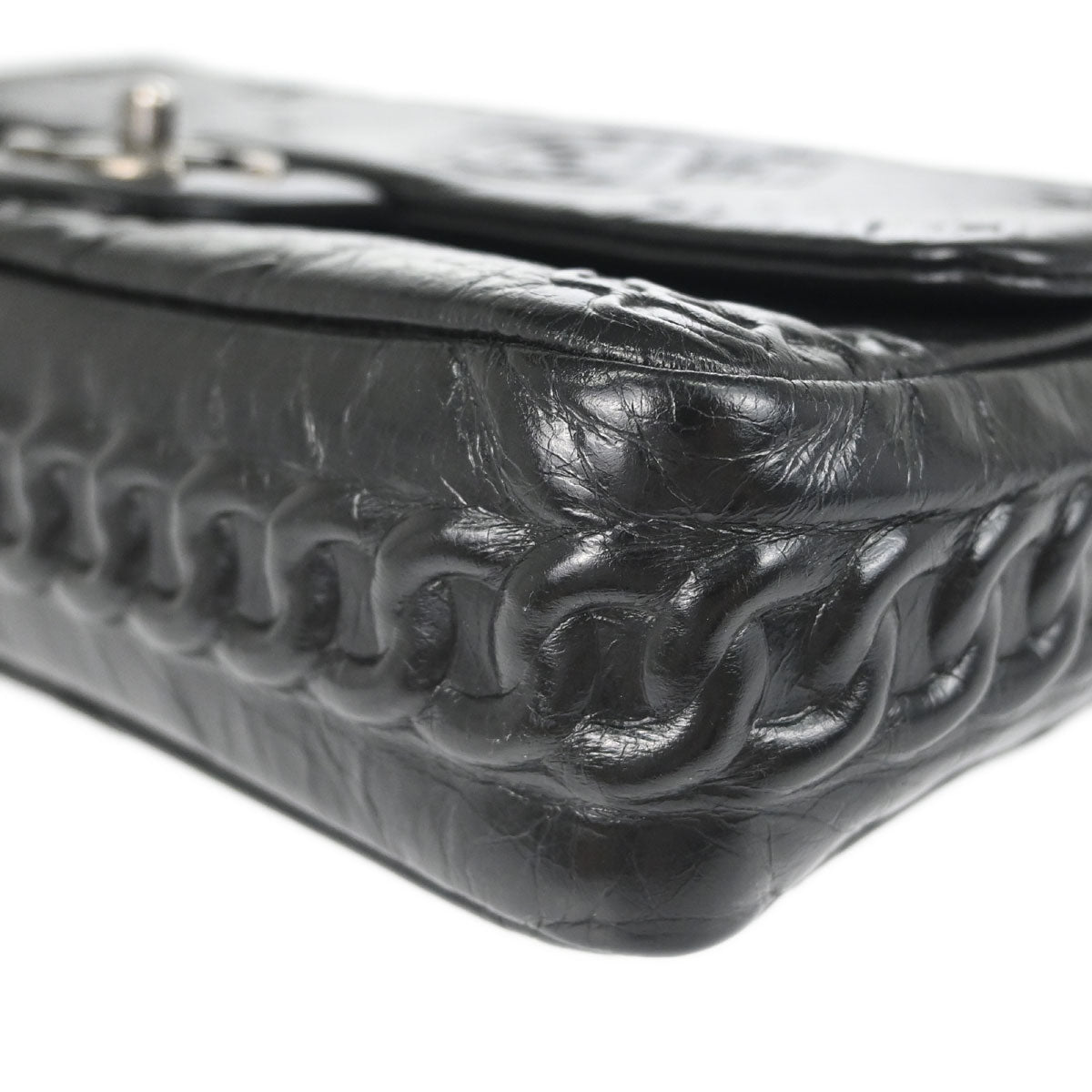 Chanel Black Calfskin Precious Symbols Shoulder Bag