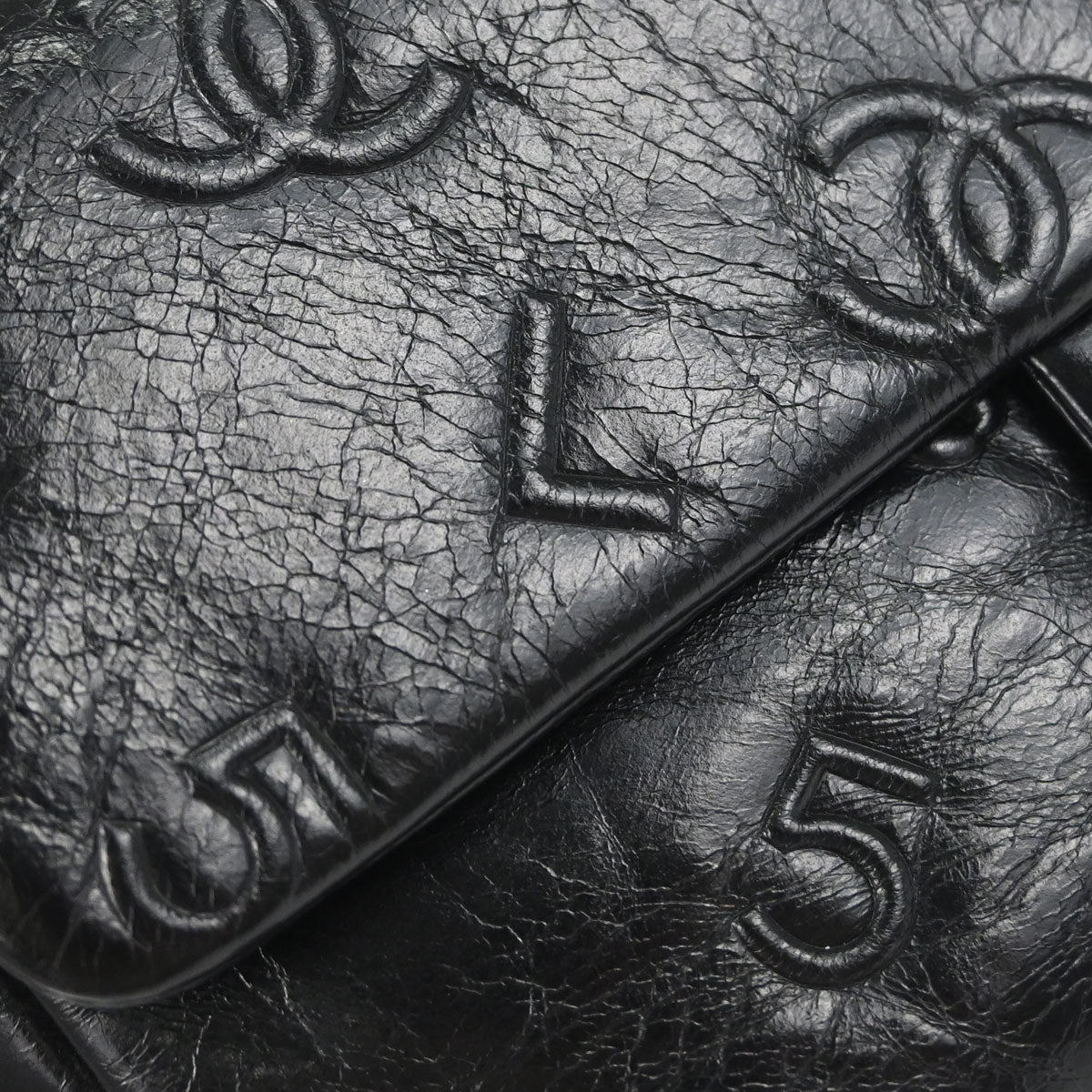 Chanel Black Calfskin Precious Symbols Shoulder Bag