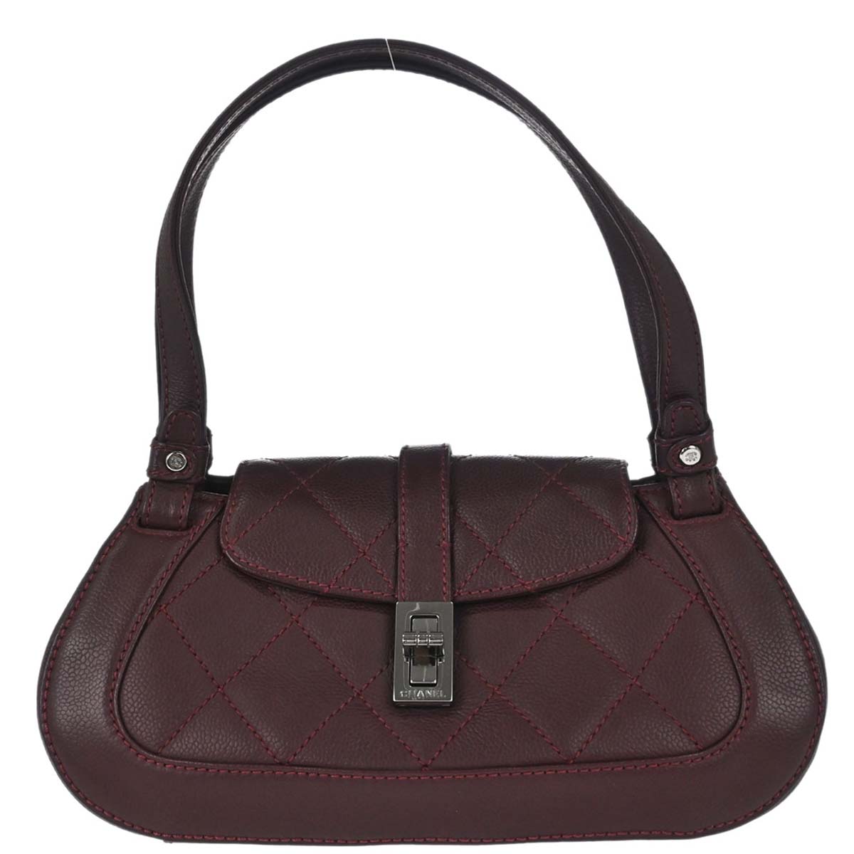Chanel Bordeaux Caviar Skin Mademoiselle Lock Handbag