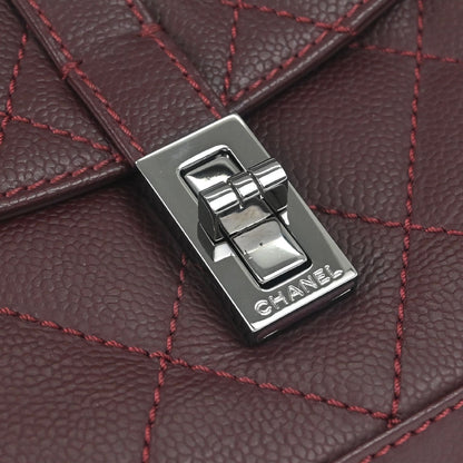 Chanel Bordeaux Caviar Skin Mademoiselle Lock Handbag