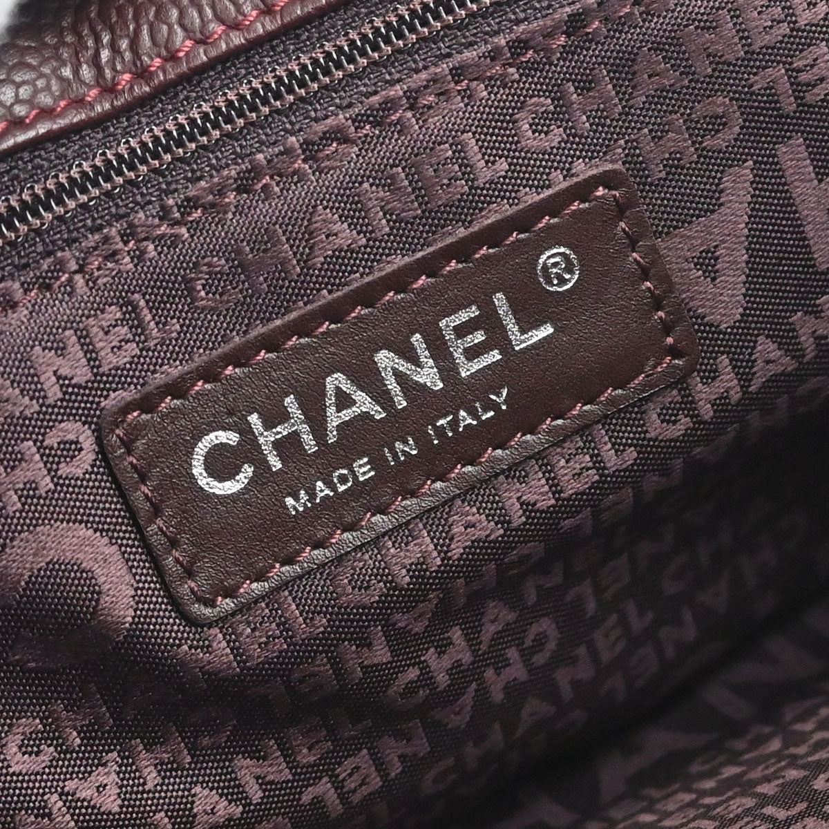 Chanel Bordeaux Caviar Skin Mademoiselle Lock Handbag
