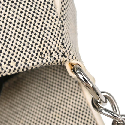 Chanel 2005-2006 Black White Canvas Camellia No.5 CC Handbag