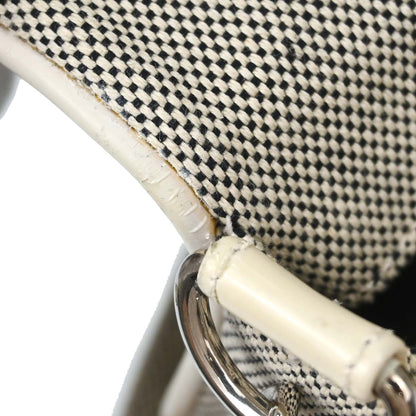 Chanel 2005-2006 Black White Canvas Camellia No.5 CC Handbag
