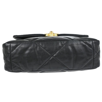 Chanel Black Lambskin Dix-neuf 19 Flap 2way Shoulder Handbag