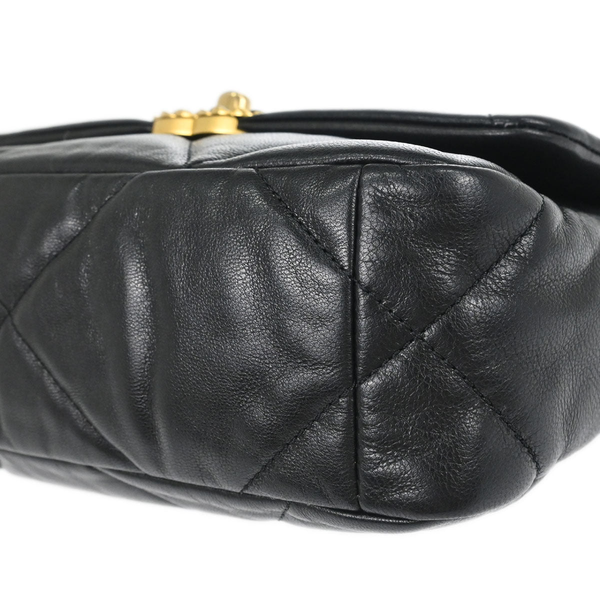 Chanel Black Lambskin Dix-neuf 19 Flap 2way Shoulder Handbag