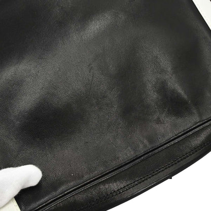 Chanel Black White Lambskin Camera Bag Small