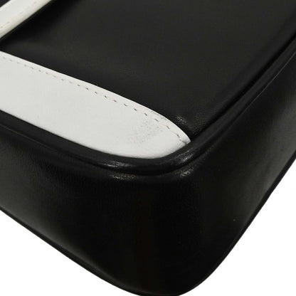 Chanel Black White Lambskin Camera Bag Small