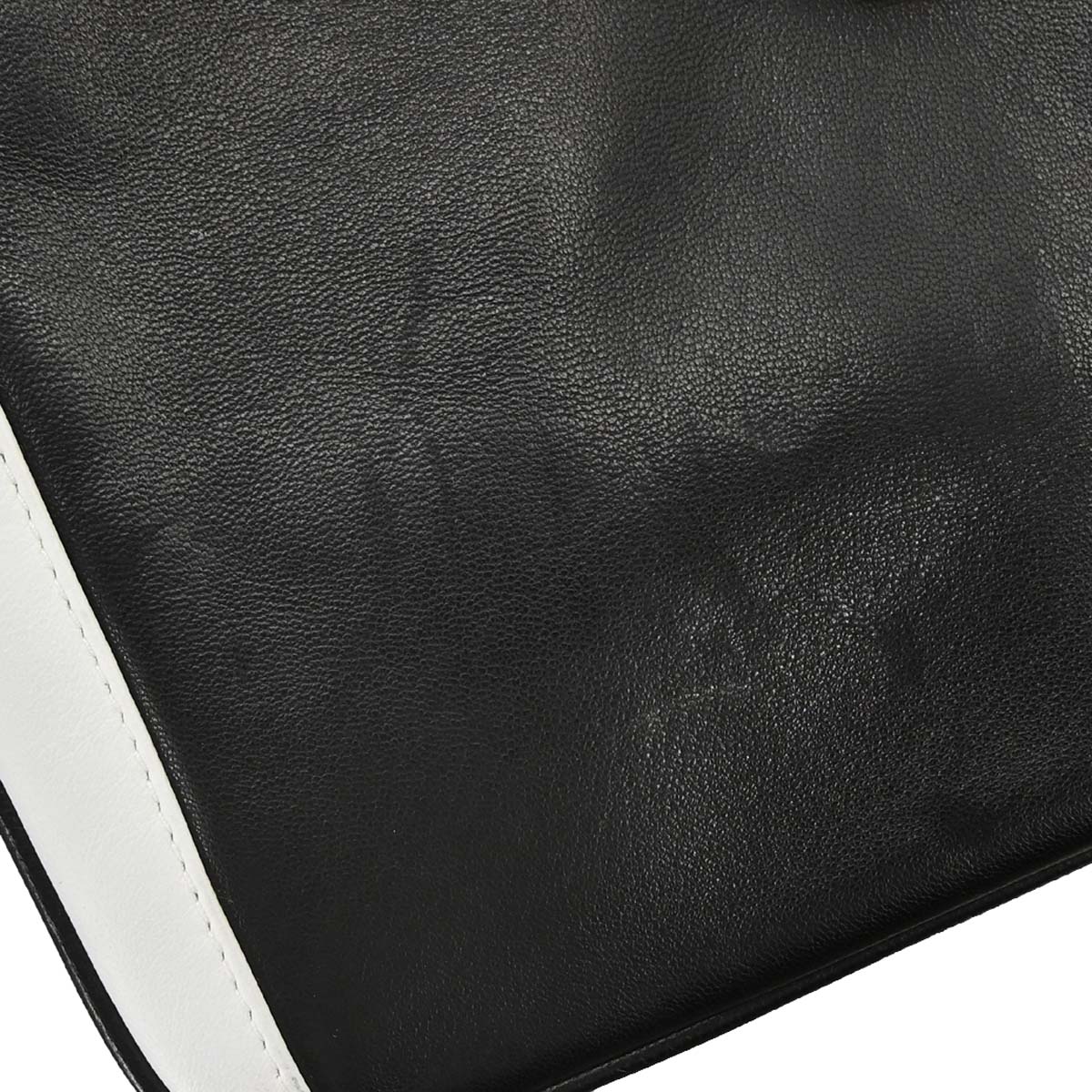 Chanel Black White Lambskin Camera Bag Small