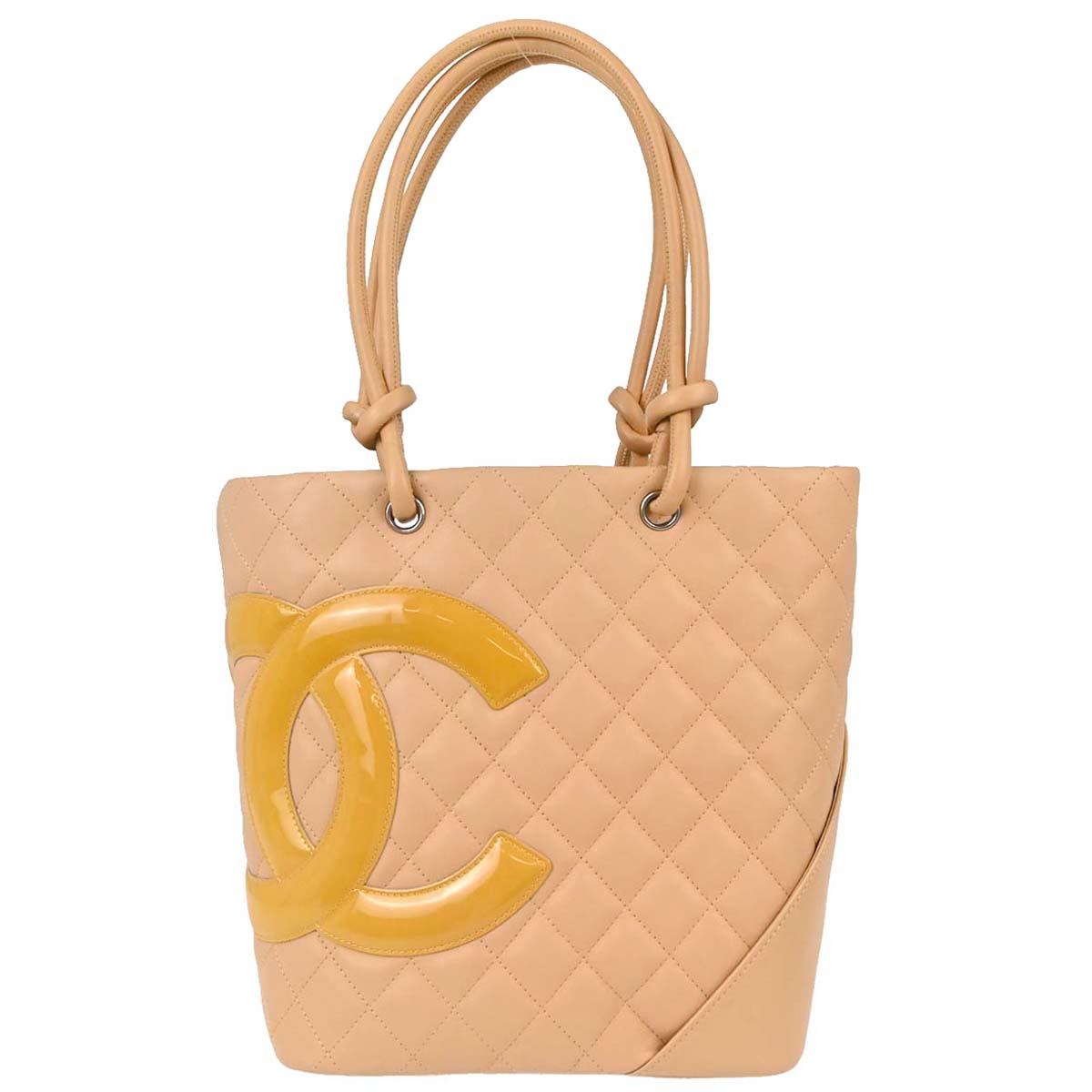 Chanel Beige Calfskin Cambon Ligne Tote Handbag