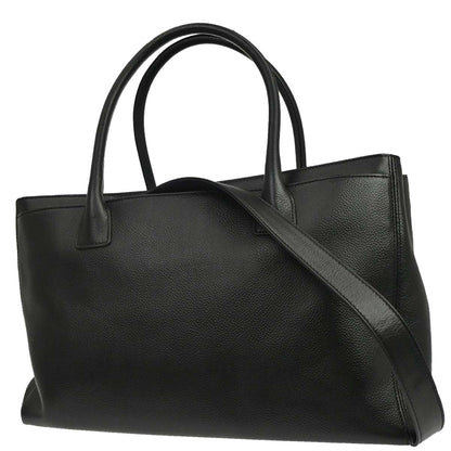 Chanel Black Calfskin Executive Cerf 2way Shoulder Tote Bag
