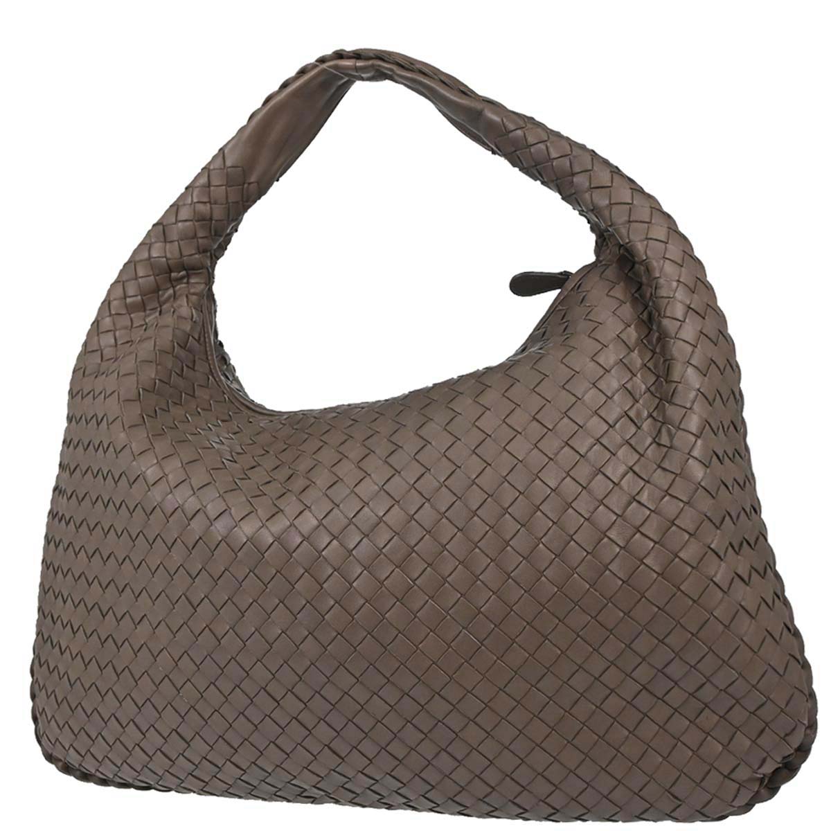 Bottega Veneta Brown Lambskin Intrecciato Hobo Handbag