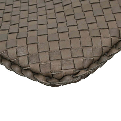 Bottega Veneta Brown Lambskin Intrecciato Hobo Handbag