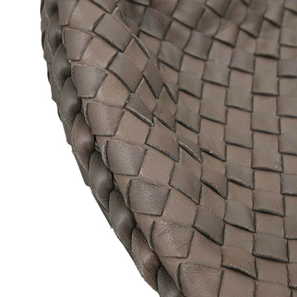 Bottega Veneta Brown Lambskin Intrecciato Hobo Handbag